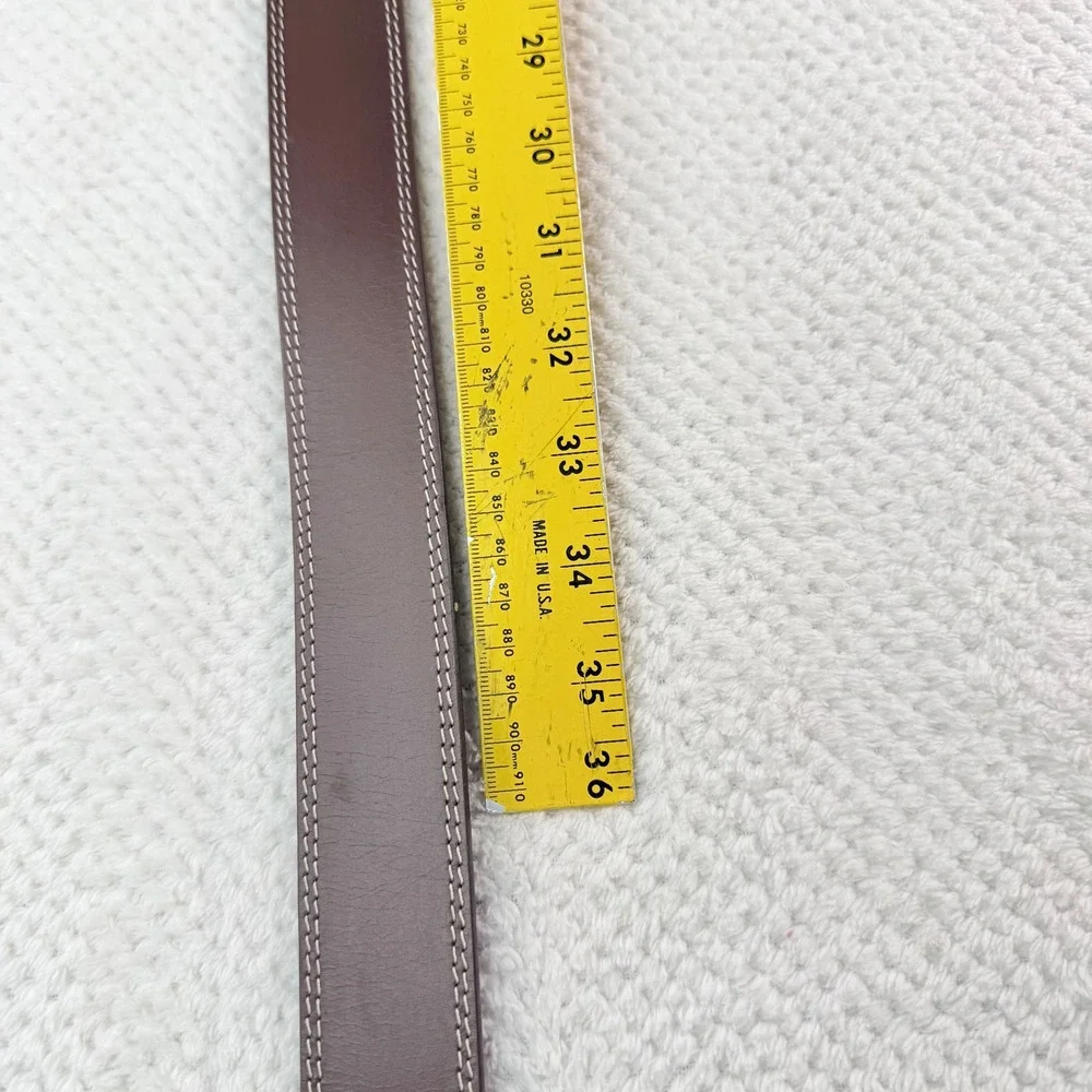 Timberland PRO Mens Brown Full Grain Leather Work Belt Size 50 Double Stitched